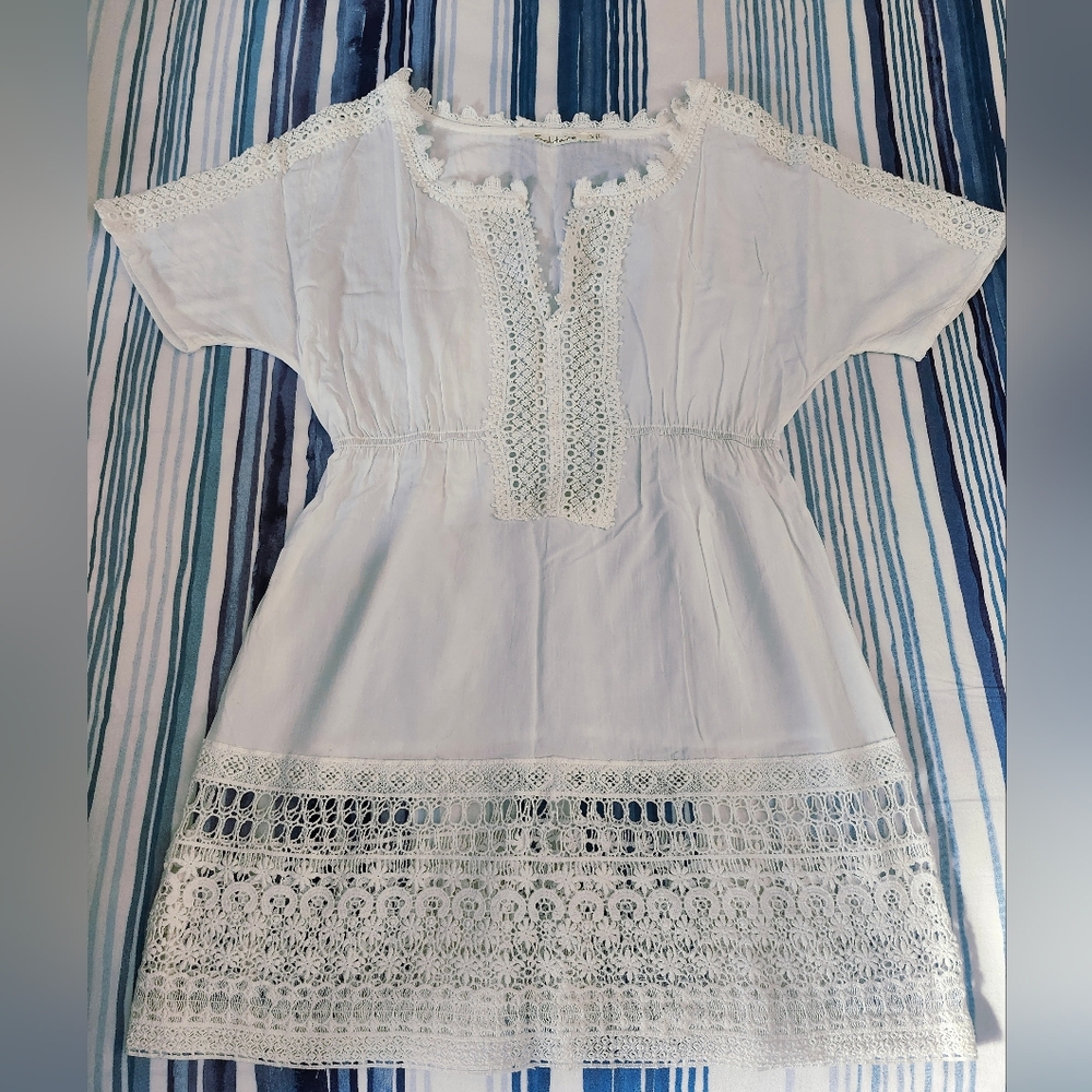 Crochet-Trim Babydoll Top